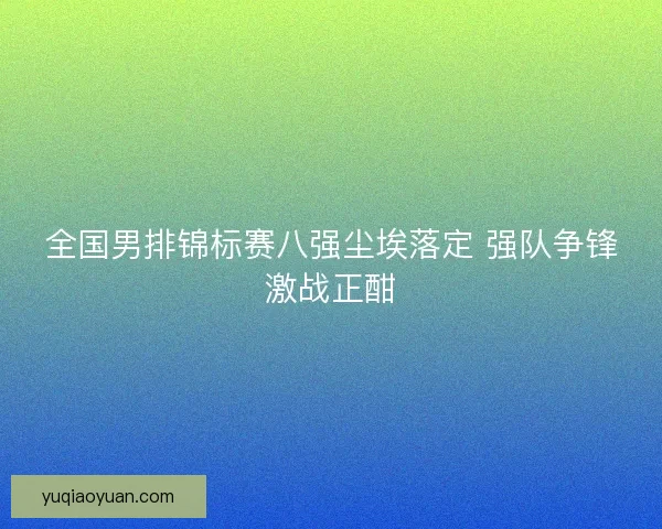 全国男排锦标赛八强尘埃落定 强队争锋激战正酣 全国男排锦标赛八强尘埃落定 强队争锋激战正酣